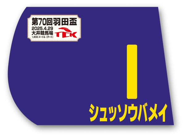 画像1: 羽田盃 出走馬ミニゼッケン (1)