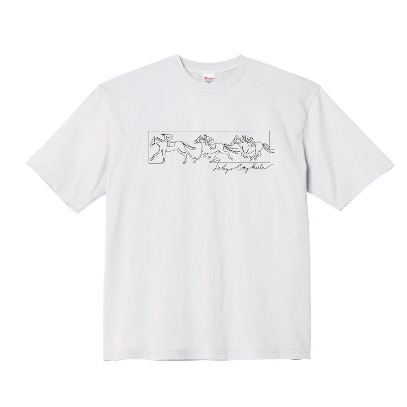 画像2: 競馬ひとふでアートTシャツ (2)