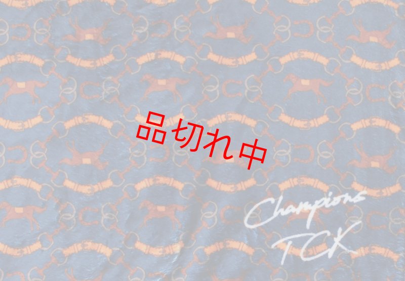 画像2: ブランケット 馬パターン柄（ネイビー） (2)