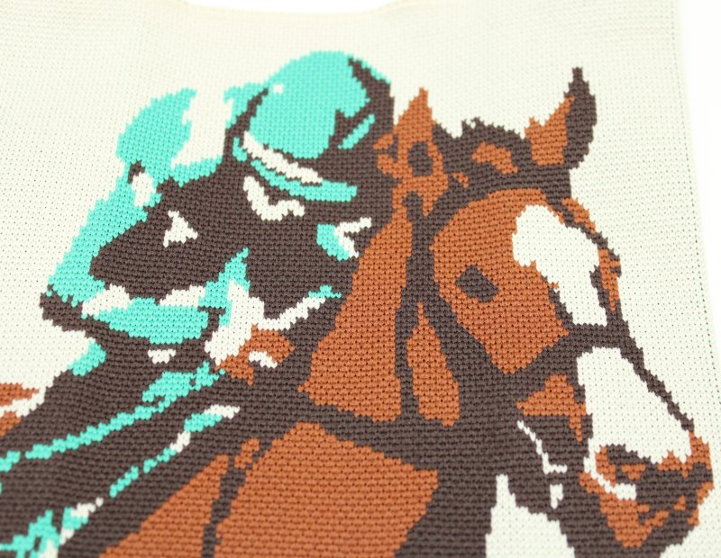 画像3: 騎乗柄ニットバッグ (3)