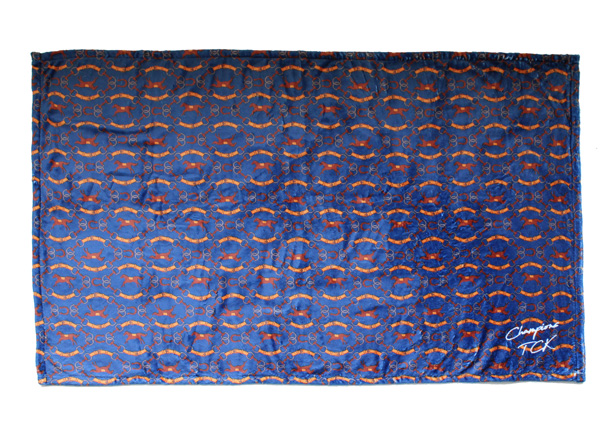 ブランケット 馬パターン柄（ネイビー）